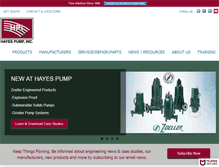 Tablet Screenshot of hayespump.com